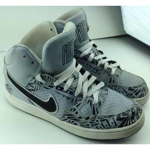 NIKE Son of Force Black Red Mid Top Sneaker Shoes